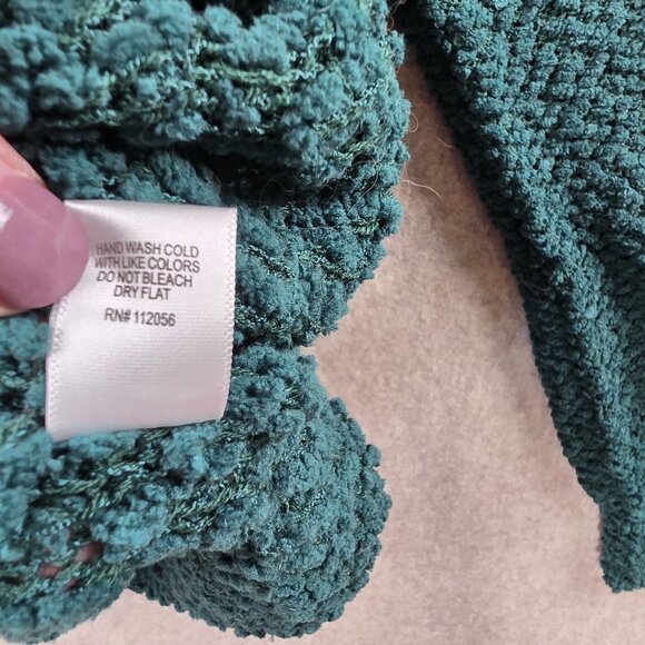 Zenana Medium Green Popcorn Ballon Sweater - Picture 5 of 7